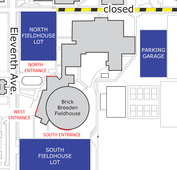 Cody Johnson parking and entrance map