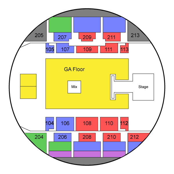 Shinedown Seating