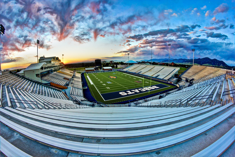 Bobcat Stadium empty at dusk