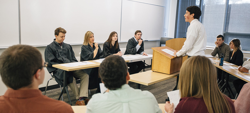 Test your business law knowledge during our Moot Court exercise.