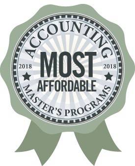 2018-2019 most affordable accounting masters seal