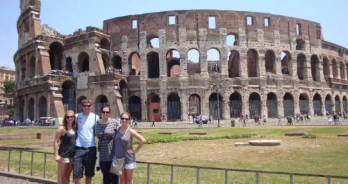 Four MSU students in Italy