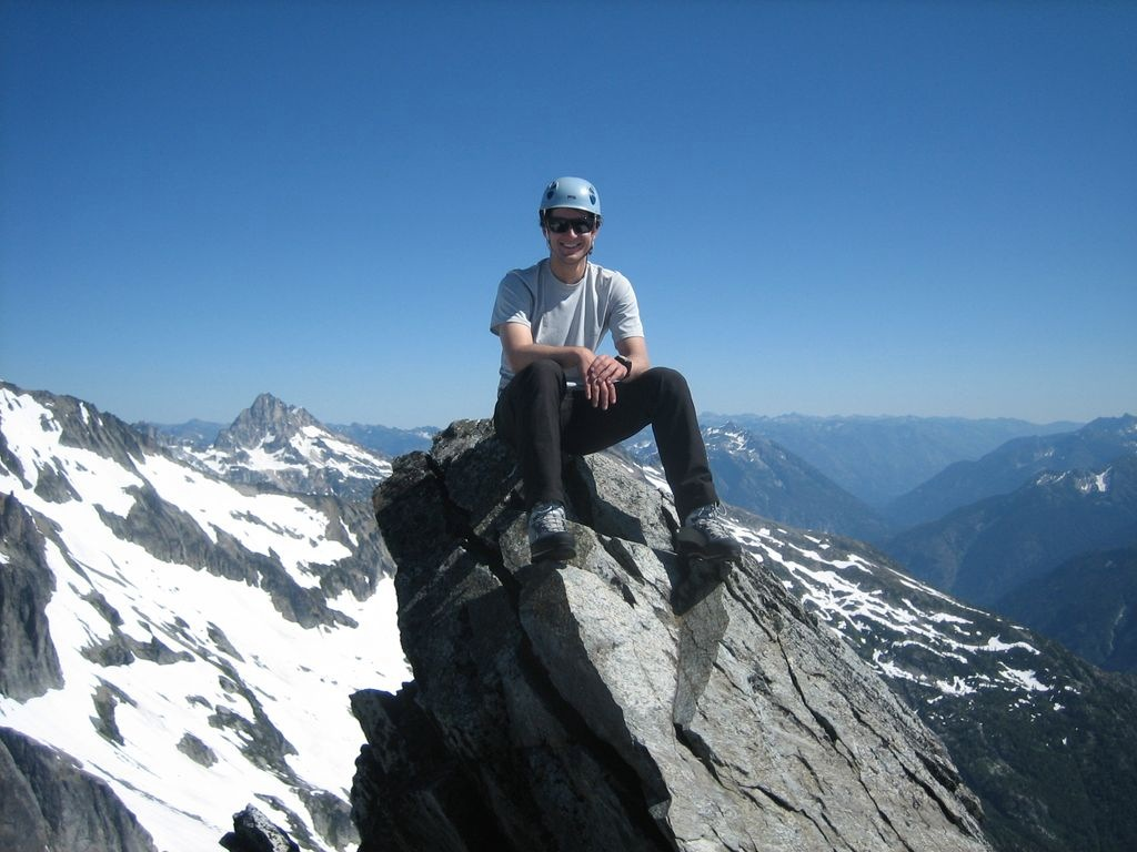 MSU Alumnus Gus Radcliffe on a mountain