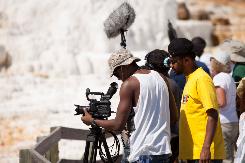 Preparing to Film the Falls