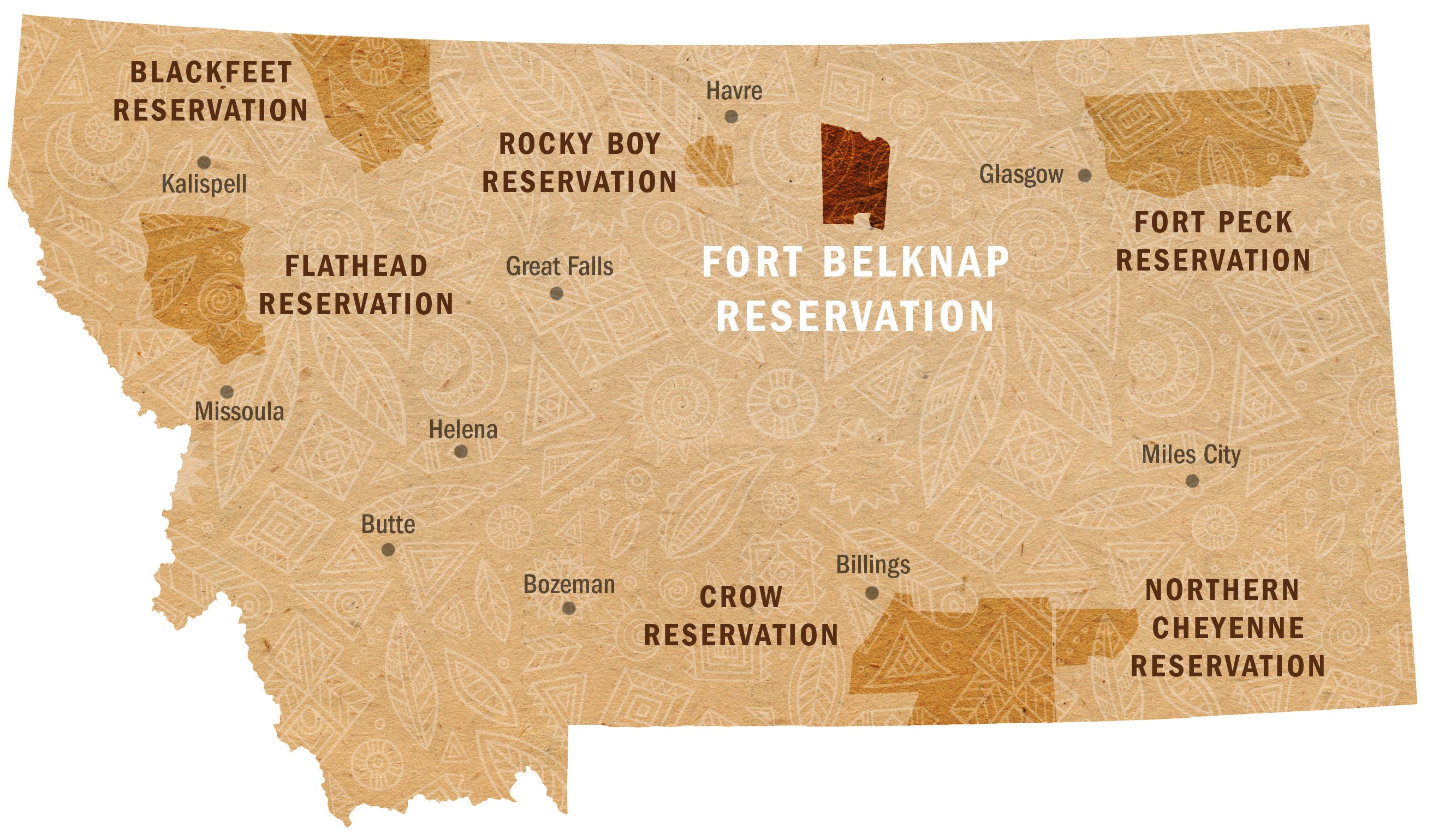 Fort Belknap Reservation Map