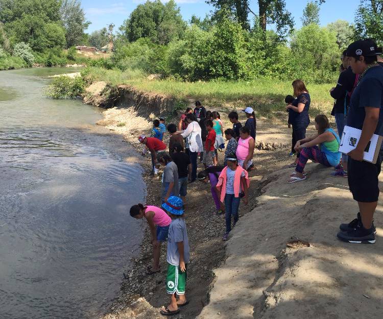 Children on Little Bighorn River