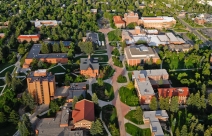 Aerial photo of Montana State University's campus