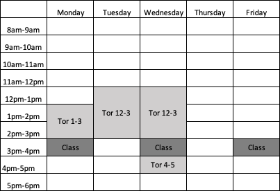 ECIV 337 schedule