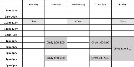 331 schedule in table format