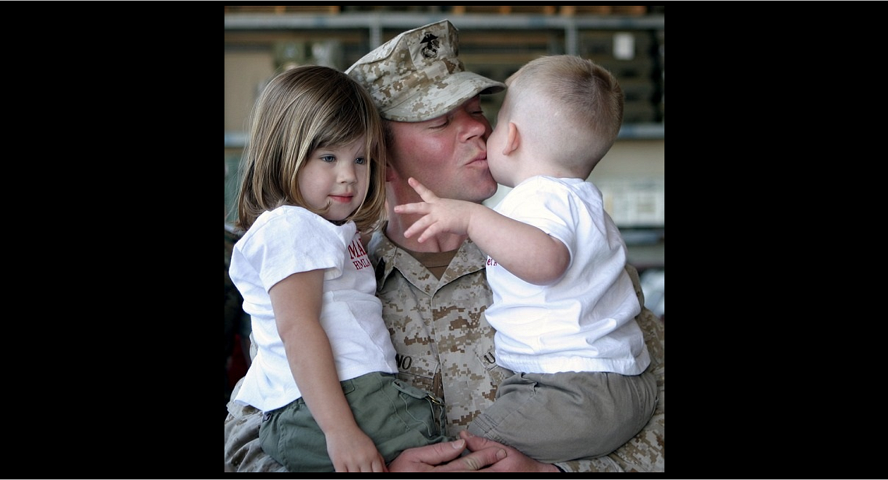 Happy military family