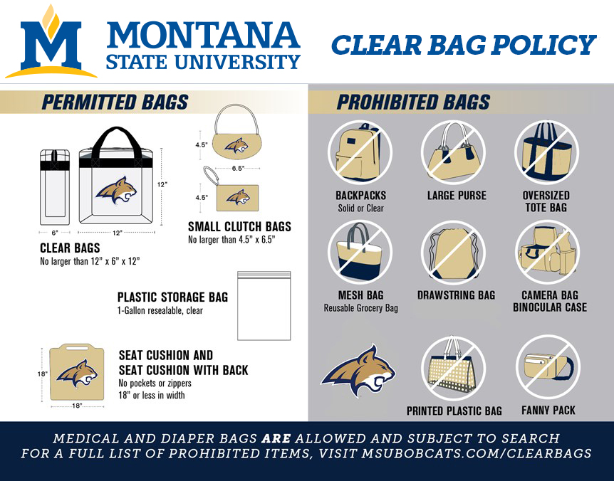 Clear bag policy illustration