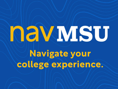navMSU graphic that says "navMSU: Navigate your college experience"