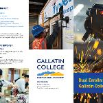 A brochure to help promote the dual enrollment program available for high school students to take college classes early and for less money.