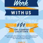 Part of a marketing push by the university to inform students of the benefits to working on campus.