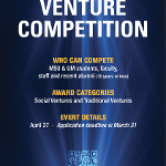 A digital graphic for the $50K 2022 Venture Competition open to MSU and U of M students, faculty, staff, and recent alumni (10 years) or less.