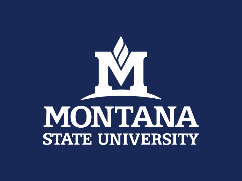 A white MSU logo on a dark blue background