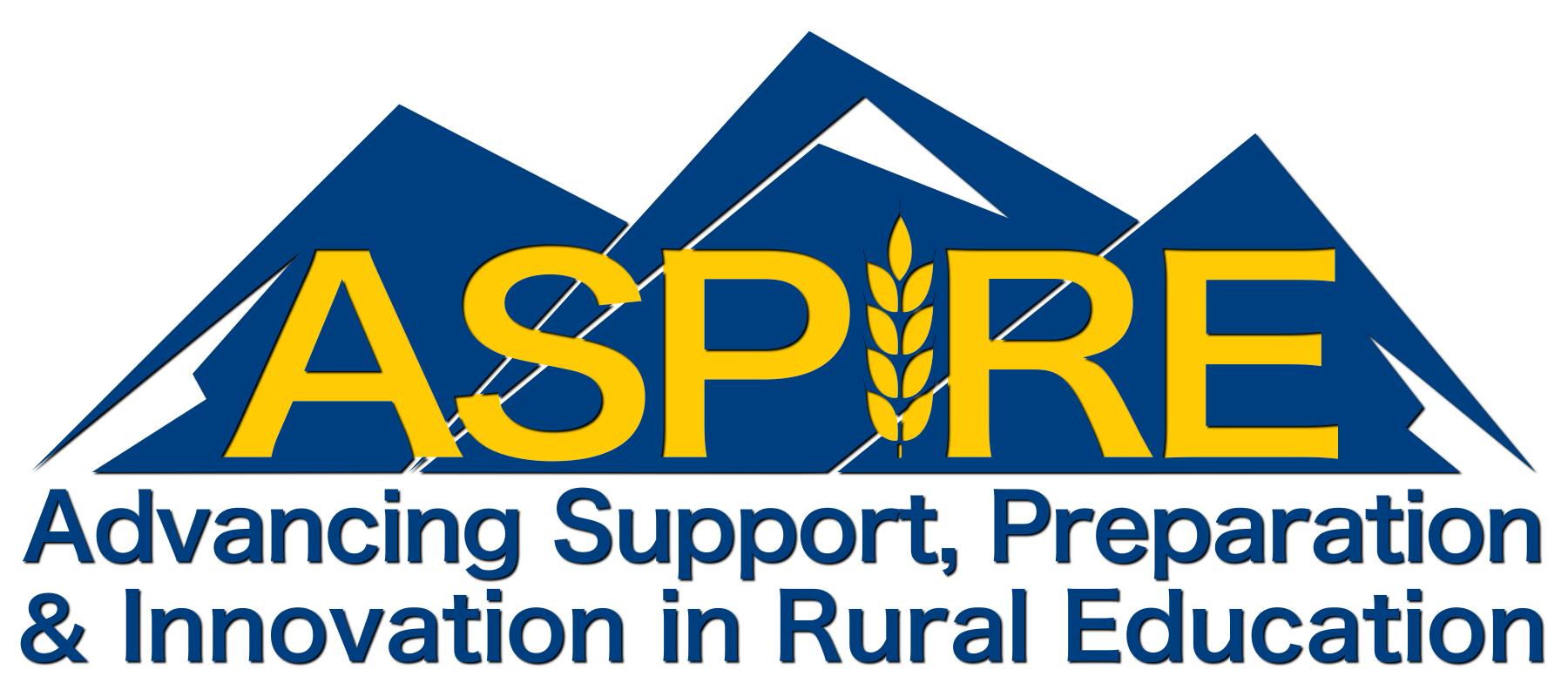 Advancing Support, Preparation, and Innovation in Rural Education logo of three mountains