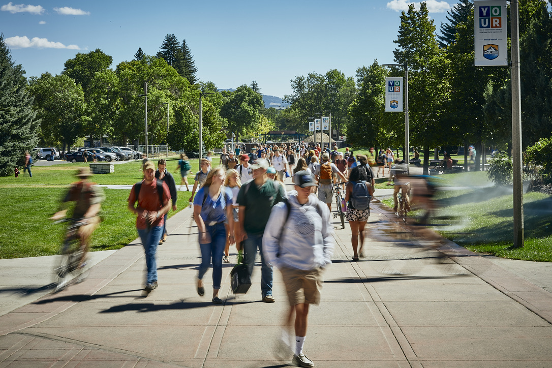 People walking on MSU campus