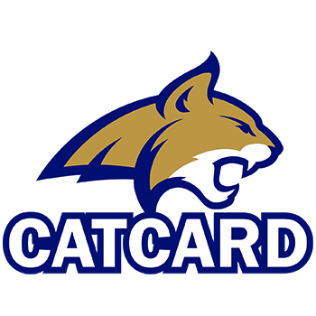 Cat Card logo with bobcat head