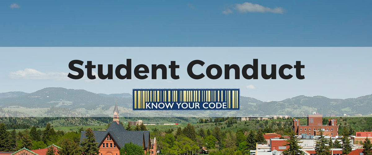 student conduct banner