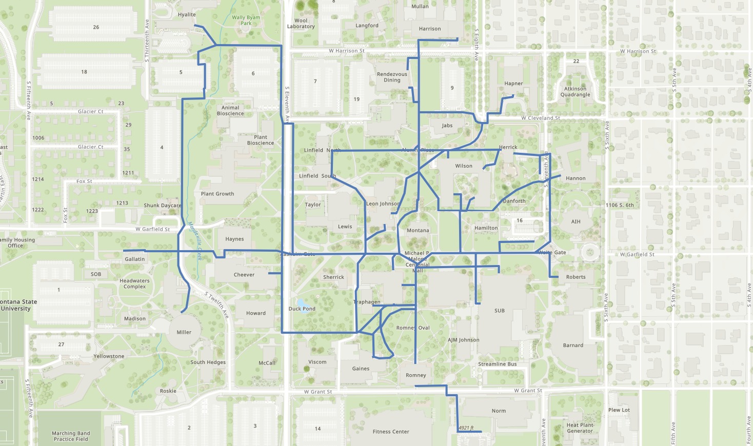 Accessible Snow Route Map