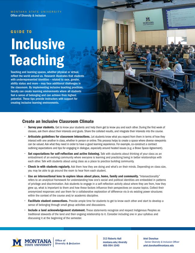 Inclusive Teaching Guide cover