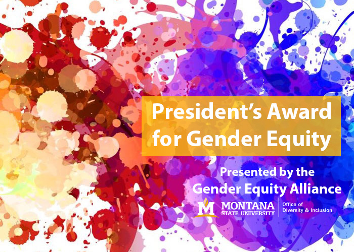 President's Award for Gender Equity spash of color image