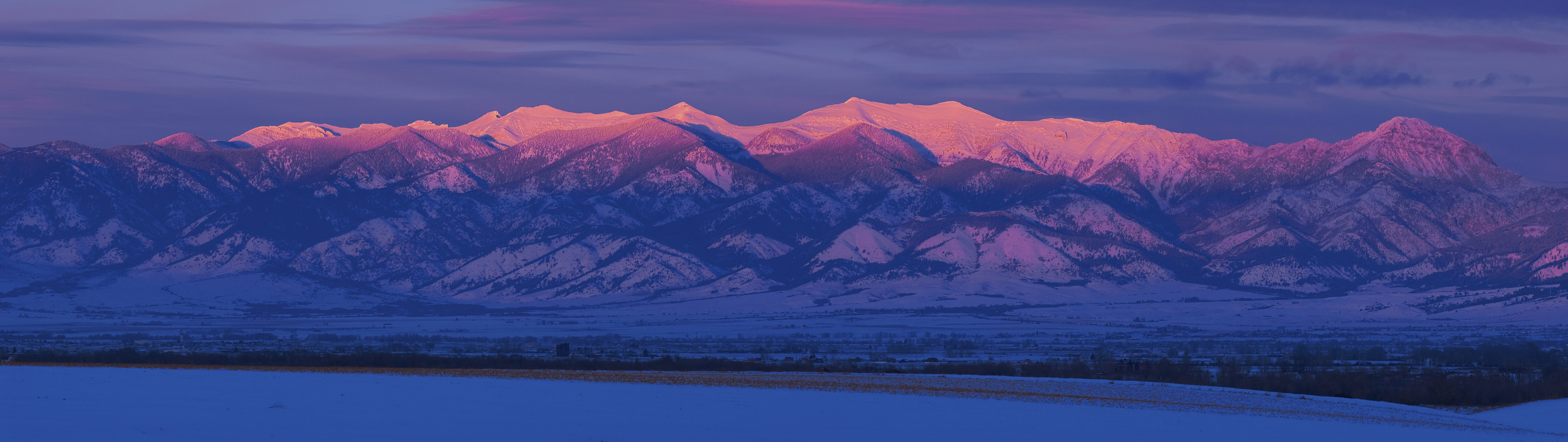 Bridger Mountains at Sunset