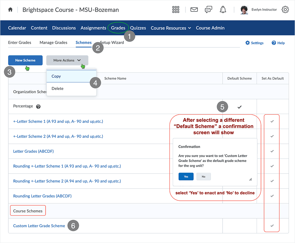 Brightspace screenshot - CD 20_20_10 - Schemes page showing available options