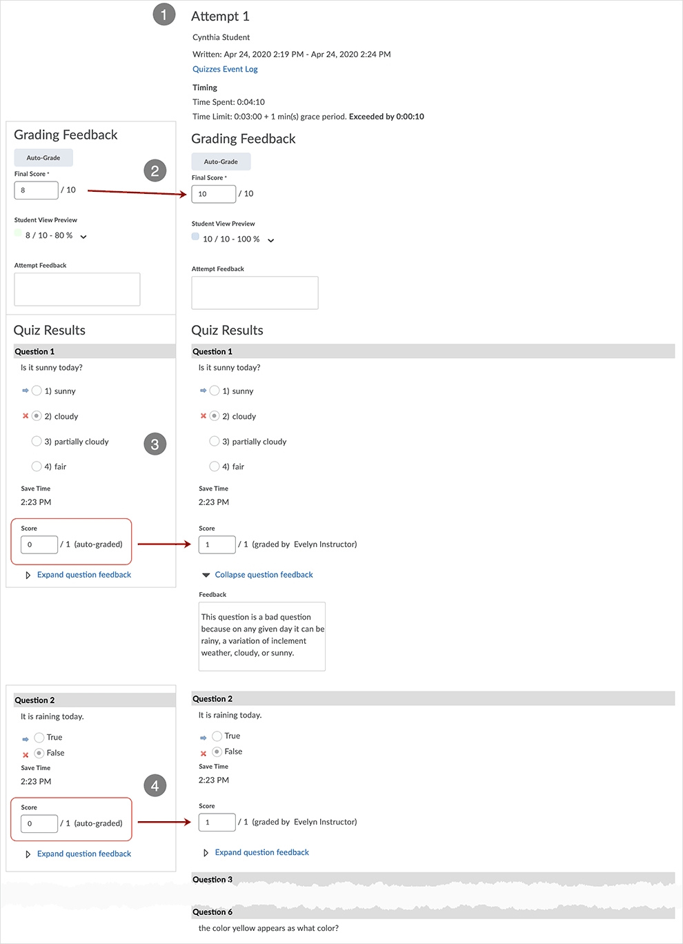 Brightspace screenshot - CD 20_20_04 - Questions tab page showing available options