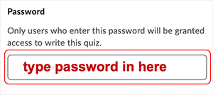 Brightspace screenshot 20.23.01 - enter the chosen password in the text box