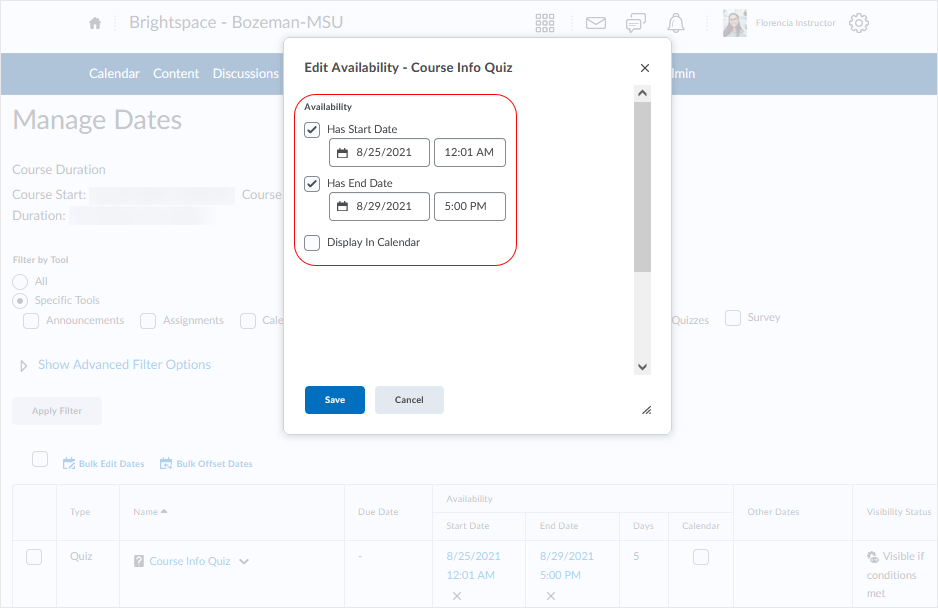 Brightspace screenshot - 20_21_10 - use the dialog box to adjust date information as necessary