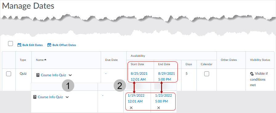 Brightspace screenshot - 20_21_11 - display of 147 days forward date changes