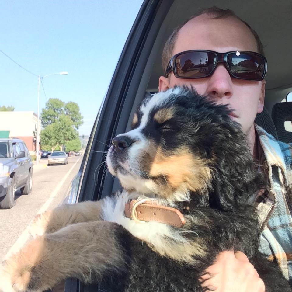 Jake Williams with dog