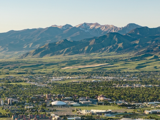 Arial view of Bozeman