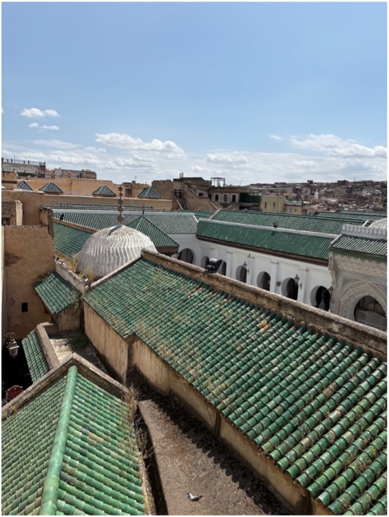 al-Qarawiyyin rooftop from inside the medina