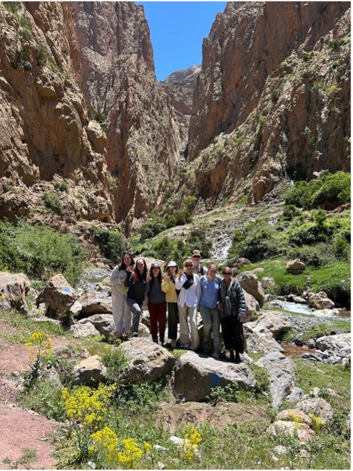 EHHD Students hiking above Taghia Village