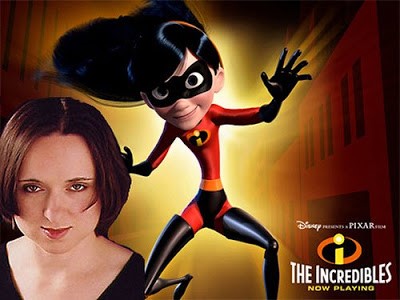 Sarah Vowell and Violet Parr from The Incredibles