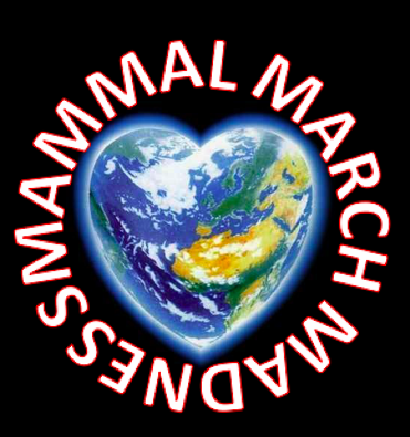 March Mammal Madness logo. A heart-shaped earth.