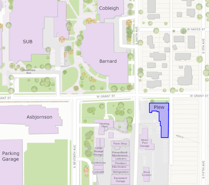 Campus Map Plew Building