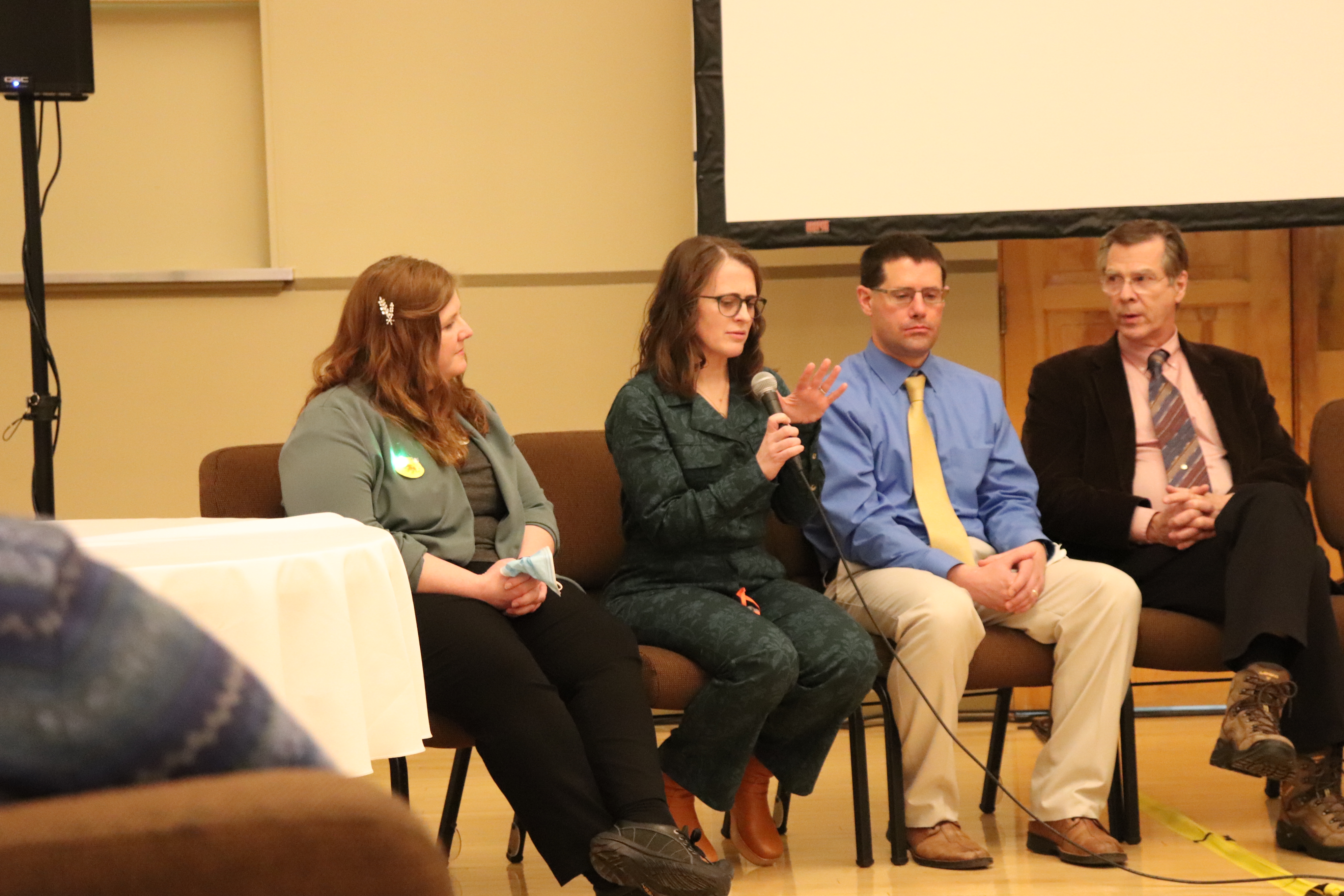 Faculty panel talking 