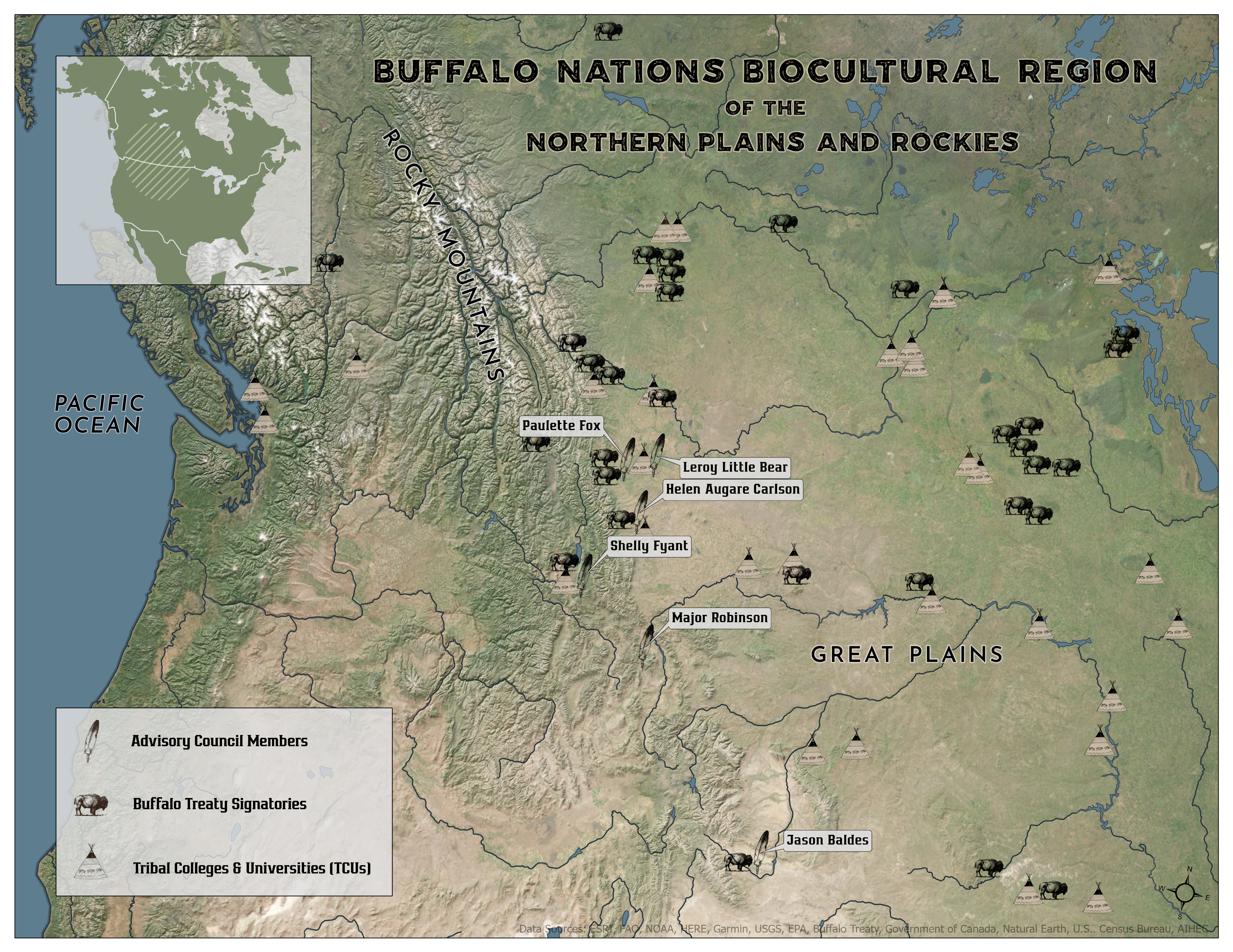 Buffalo Nations Biocultural Region of the Northern Plains and Rockies
