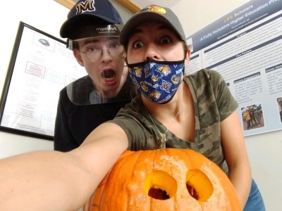 lexi and tom with pumpkin