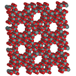 Microporous zeolite structure used for catalysis.