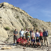 MSU students on a tour of Eastern Montana energy communities and infrastructure visit Makoshika State Park (J. Haggerty group).