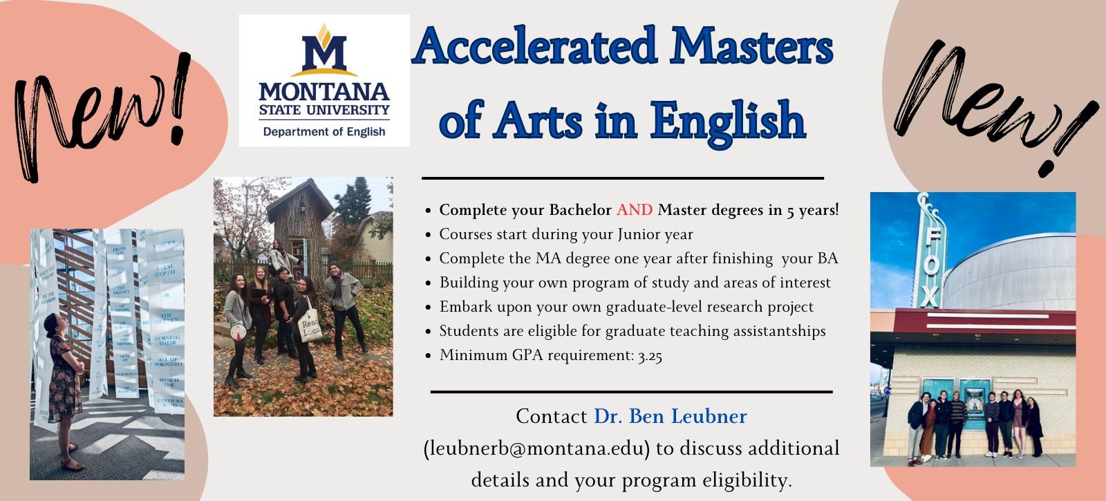 English Accelerated Masters Program