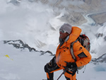 Hiker on Everest