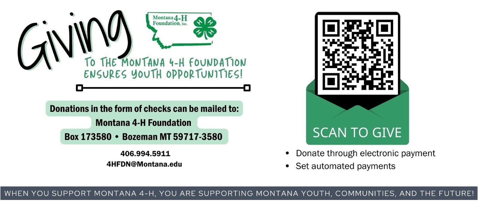 Montana 4-H Foundation Giving