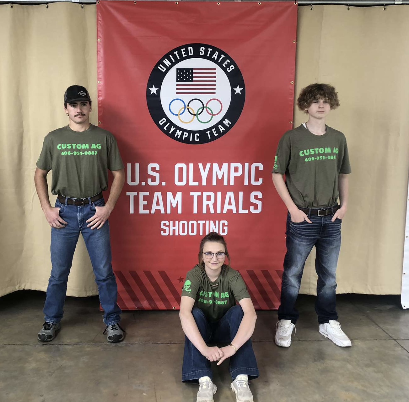 Custer County 4H pistol shooters competing for a spot on the USA Olympic team in Georgia.