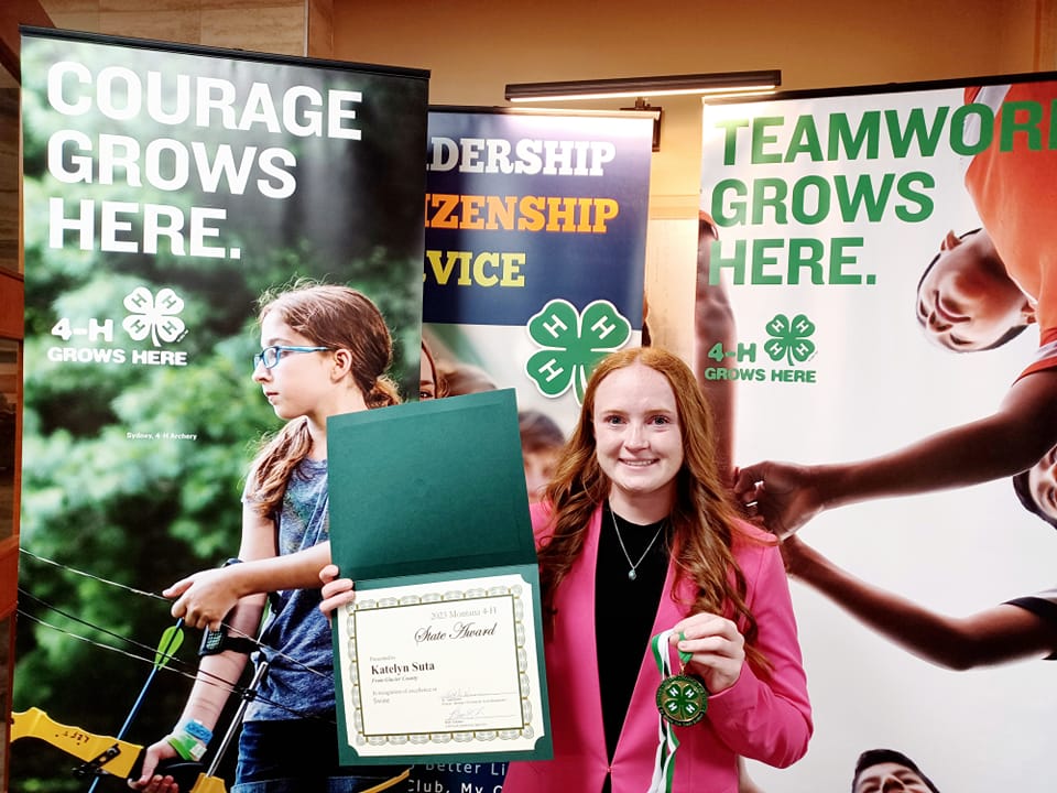 At the 2023 Montana 4-H Congress in Bozeman this past July, Katelyn Suta was named the state 4-H swine project winner.